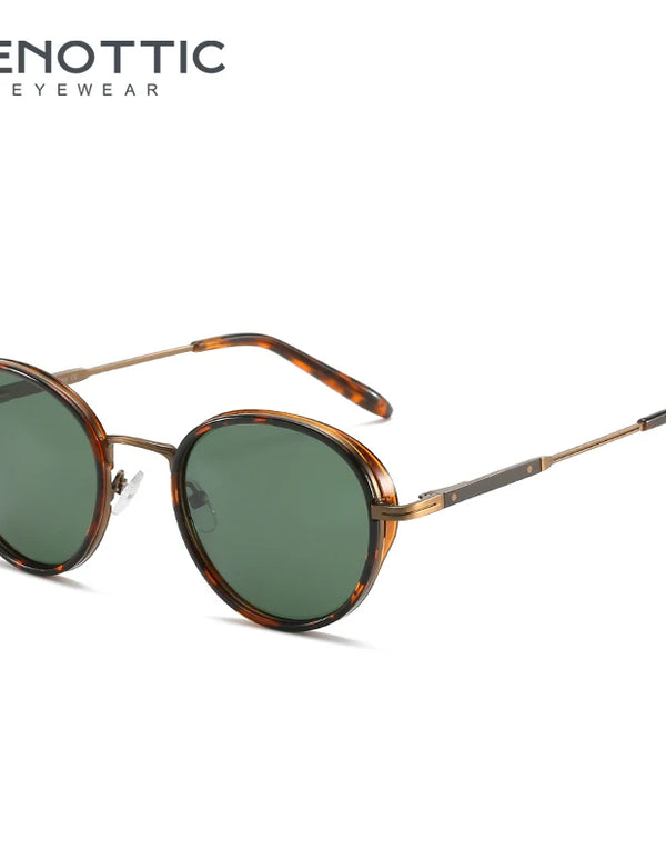 ZENOTTIC Steampunk Polarized Sunglasses For Men Vintage Round Mirror Sun Glasses for Women Shades UV400