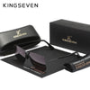 KINGSEVEN Classic Sunglasses Men Rectangle Alloy Frame Glasses Polarized UV400 Casual Trendy Driving Eyewear