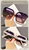 Letter Plaid Glasses Legs Polarized High Definition Sunglasses Women's Light Luxury High Quality Large Frame Sunglasses Gafas