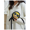 Creative Round Mini Nylon Coin Purse Cute Cartoon Crossbody Bag & Stylish Travel Shoulder Bag Lightweight Waterproof Daily Use