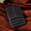 Mens Genuine Leather Cowhide Money Clip Credit Card Case Handy Slim Wallet Magnet A Rfid Black