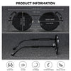 BARCUR Stylish Round Women Sunglasses Unique Spring Mirror Legs Metal Frame Steampunk Retro Sunshade UV400 Men Sunglasses