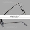KINGSEVEN Classic Sunglasses Men Rectangle Alloy Frame Glasses Polarized UV400 Casual Trendy Driving Eyewear