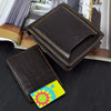 Men's PU Leather Short Wallet, Multi-card Billfold Card License Case Business Wallet with Removable Card Holder