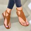 Summer Women Sandals Flats Slippers Pu Leather Flip Flops Belt Buckle Female Shoes Roman Fashion Women's Sandals Zapatos Mujer