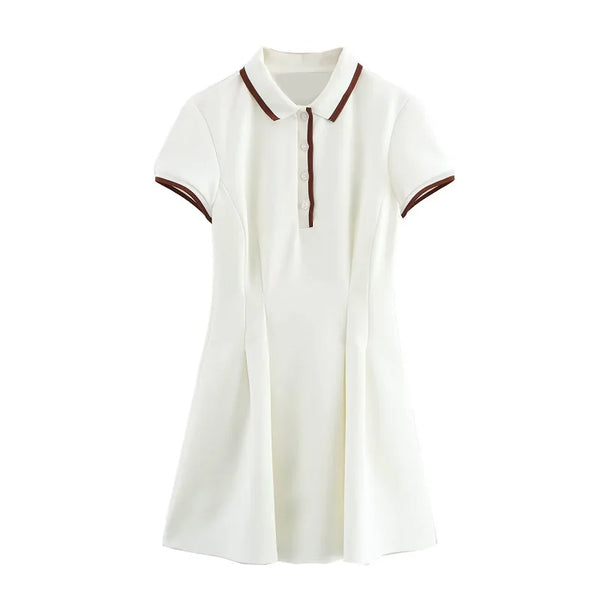 TRAF Women's Y2k Party Dresses 2025 Spring Summer Short Sleeve Mini Dresses Fashion Casual Elegant Mini Dresses Vestidos