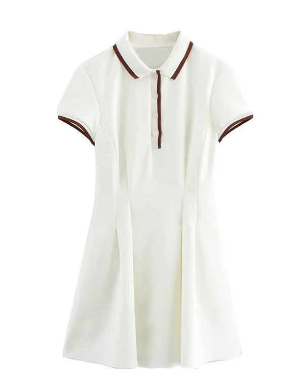 TRAF Women's Y2k Party Dresses 2025 Spring Summer Short Sleeve Mini Dresses Fashion Casual Elegant Mini Dresses Vestidos