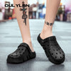 Oulylan Unisex Beach Sandals Light Weight Hollow Slippers Summer Quick Dry Flat Classical Men Women Clogs Plus Size 36-50