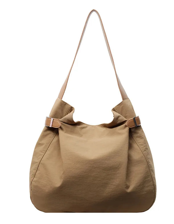 Advanced Women Shoulder Bag New Lightweight Large Capacity Nylon Tote Bag Japan Style Casual Simple Magnetic Buckle Armpit Bag