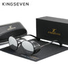 KINGSEVEN Retro Gothic Steampunk Sunglasses Polarized UV400 Men Women Fashion Vintage Eyewear Round Frame Fishing Male Glasses