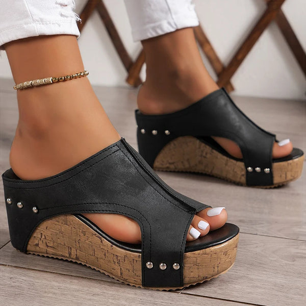 Women's Sandals Lightweight High Heels Sandals For Summer Shoes Women Wedges Heeled Slippers Summer Footwear Female Sandalias