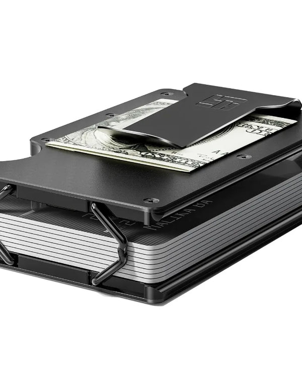 Slim Wallet For Men Minimalist Wallet Metal RFID Blocking Credit Card Holder Holds 12 Card Aluminum Wallet With Money Clip Gift