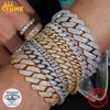 Fine Jewelry VVS1 D Color Moissanite Cuban Chain Bracelet For Men Luxury S925 Silver Bracelet For Men Hip Hop Jewelry