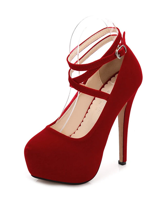 Summer Temperament New European American Fashion Cross-Stretched Large-Size High Heels Women's Nightclub Women's Shoes Elegant