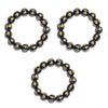 Tibetan Buddhism Six Words Mantra Bracelets For Men Women Black Obsidian Amulet Lucky Bangles Jewelry With Gift Box