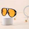 Oversized Pilot Sunglasses 2025 New in Fashion Double Bridge Gradient Shades Women Trendy Luxury Brand Design Sun Glasses UV400