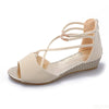 New Summer Sandals 2025 Ladies fashion bags Shoes Solid color minimalist fish mouth shoes Low heel back zipper Women's sandals