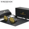 KINGSEVEN Retro Gothic Steampunk Sunglasses Polarized UV400 Men Women Fashion Vintage Eyewear Round Frame Fishing Male Glasses