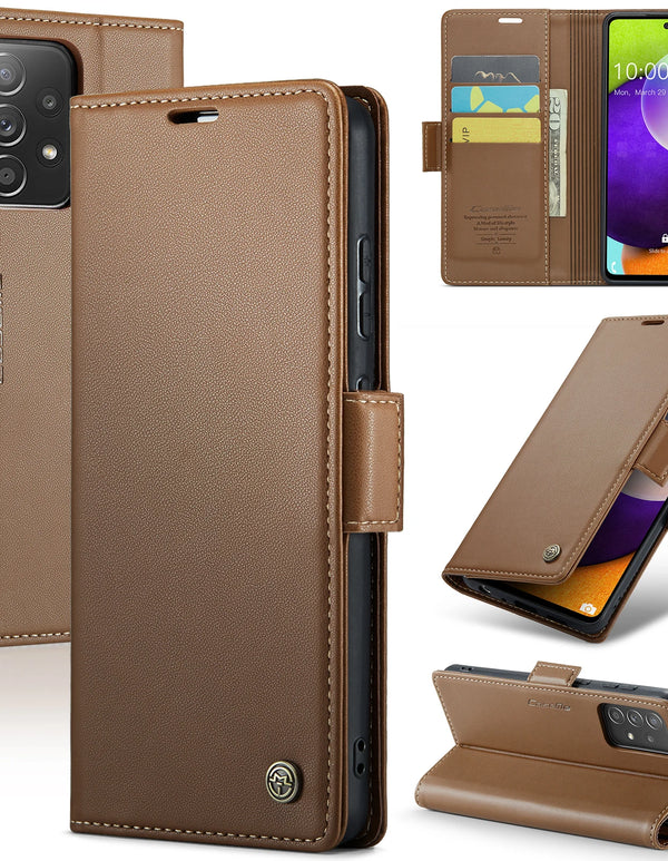 Luxury Leather Wallet Case for  Samsung Galaxy A54 55 53 52 71 72 73 51 34 32 15 Series Mobile Phone Case Card Slots Flip Cover