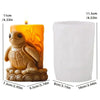 Cute hedgehog relief cylindrical candle silicone mold flower hedgehog relief cylindrical resin mold hedgehog relief gypsum molds