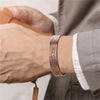 Vintage-Inspired Adjustable Magnetic Bronze Bracelet for Men - Fashionable Open Design, Retro Style