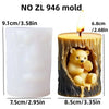 Cute hedgehog relief cylindrical candle silicone mold flower hedgehog relief cylindrical resin mold hedgehog relief gypsum molds
