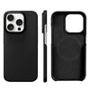 for Magsafe Case for iPhone 15 16 Pro Max Promax 16Pro Natural Cowhide Lychee Leather Magnetic Protector Luxury Phone Back Cover