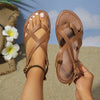 Women's casual flat sandals with clip on design Popular brown Color comfortable shoes for daily wear