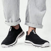 Men Slip On Shoes Summer Sport Running Black Shoes Outdoor Pure Color Sneakers Breathable Mesh Shoes