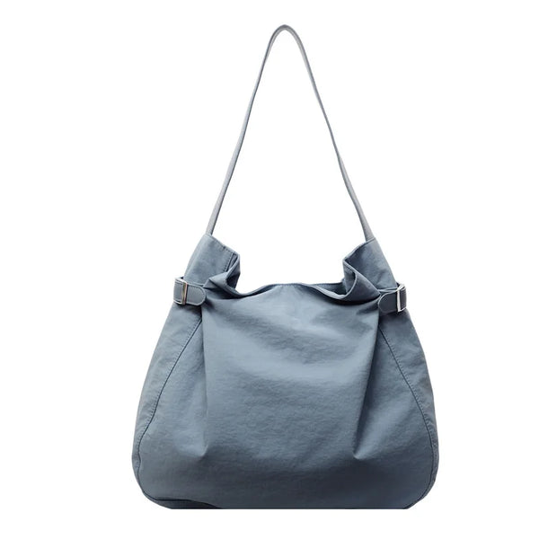 Advanced Women Shoulder Bag New Lightweight Large Capacity Nylon Tote Bag Japan Style Casual Simple Magnetic Buckle Armpit Bag