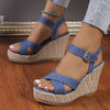 Espadrilles Wedges Woman Sandals Summer New in Ladies Comfort Casual Shoes Party Sandals Footwear Zapatillas Mujer Verano
