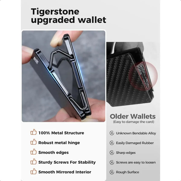 Slim Wallet For Men Minimalist Wallet Metal RFID Blocking Credit Card Holder Holds 12 Card Aluminum Wallet With Money Clip Gift