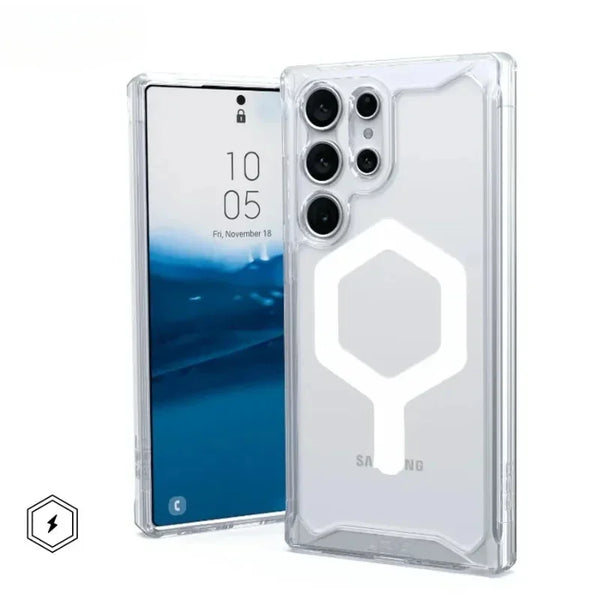 Transparent Case for Samsung Galaxy 25 Ultra S24 Ultra S23 + Plus S23 Magnetic UA MacSafe Rugged Shockproof Magnetic Cover
