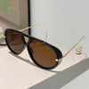 Oversized Pilot Sunglasses 2025 New in Fashion Double Bridge Gradient Shades Women Trendy Luxury Brand Design Sun Glasses UV400