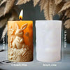 Cute hedgehog relief cylindrical candle silicone mold flower hedgehog relief cylindrical resin mold hedgehog relief gypsum molds
