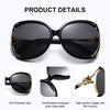 CATMONROE 1 PCS Polarized Women sunglasses Oval PC Frame Metal Hinge Decorative Flower UV400 Brand Luxury woman glasses