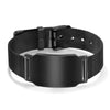 Personalized Mens Photo Bracelet Custom Watchband Wristband Bracelets Black Jewelry Gifts for Grandpa Father Husband Son