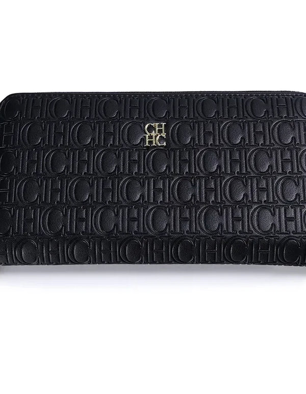 CH Women's Solid Colour Long Wallet Niche Design Fashion Simple Large Capacity Bag Luxury Temperament Vintage Classic Wallet