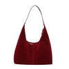 Fashion Commuter Women Shoulder Bag New Retro Maillard Style Armpit Dumpling Bag Luxury Faux Suede Large Capacity Tote Bag