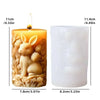 Cute hedgehog relief cylindrical candle silicone mold flower hedgehog relief cylindrical resin mold hedgehog relief gypsum molds