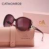 CATMONROE 1pcs Luxury Brand Women Sunglasses Exquisite Wine Red Mirror Frame Fox Style Adorned UV400 Travel Polarized Sunglasses