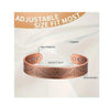 Vintage-Inspired Adjustable Magnetic Bronze Bracelet for Men - Fashionable Open Design, Retro Style