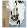 Creative Round Mini Nylon Coin Purse Cute Cartoon Crossbody Bag & Stylish Travel Shoulder Bag Lightweight Waterproof Daily Use