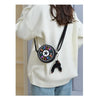 Creative Round Mini Nylon Coin Purse Cute Cartoon Crossbody Bag & Stylish Travel Shoulder Bag Lightweight Waterproof Daily Use