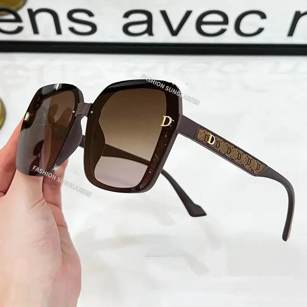 2025 New Square Fashion Designer Sunglasses Simple Polarized  Sun Glasses Trendy Eyewear for Accessory Luxury Lents De Sol Mujer