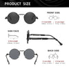 KINGSEVEN Original Designe Sunglasses Gothic Punk Polarized Men UV400 Glasses Women Round Frame Retro Outdoor Summer Eyewear