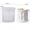 Roman Embossed Silicone Mould DIY Aroma Candle Cement Plaster Cups - Reusable Durable Mold Long-Lasting Fragrance Craft Design