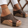 Women's Sandals Lightweight High Heels Sandals For Summer Shoes Women Wedges Heeled Slippers Summer Footwear Female Sandalias