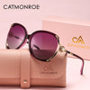 CATMONROE 1 PCS Polarized Women sunglasses Oval PC Frame Metal Hinge Decorative Flower UV400 Brand Luxury woman glasses