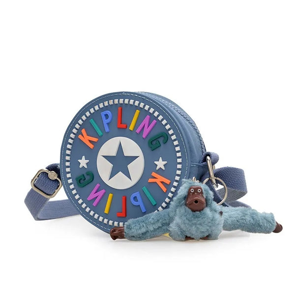 Creative Round Mini Nylon Coin Purse Cute Cartoon Crossbody Bag & Stylish Travel Shoulder Bag Lightweight Waterproof Daily Use